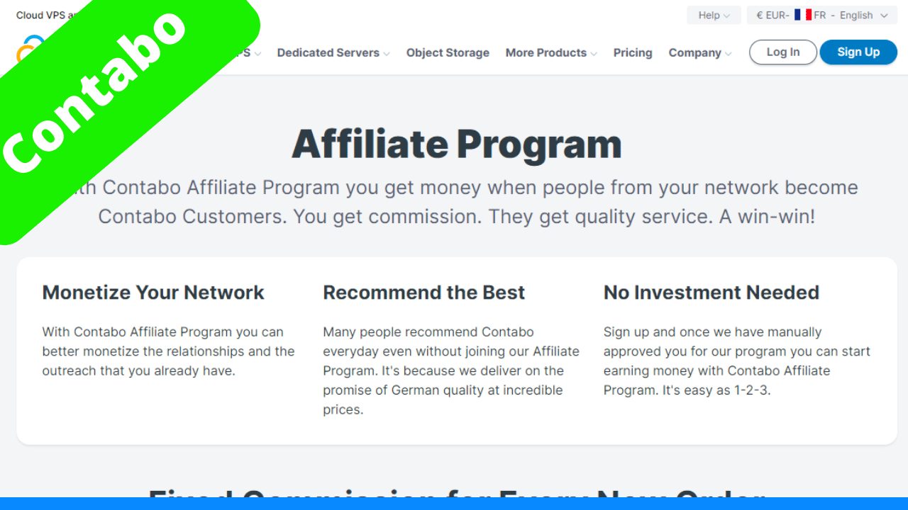 What is the Contabo affiliate program?