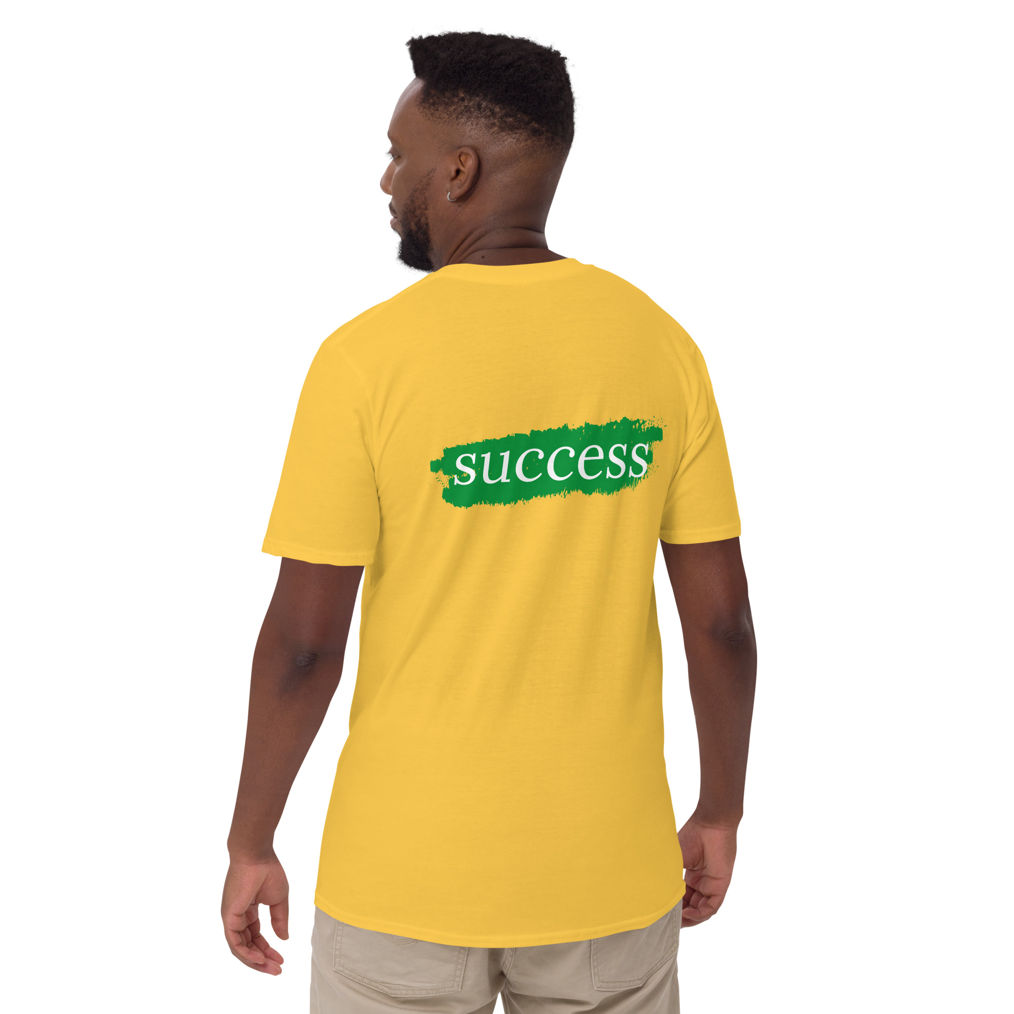 Make Yourself Proud Yellow & Black Short Sleeve Unisex T-Shirt – Cotton Streetwear - Image 8