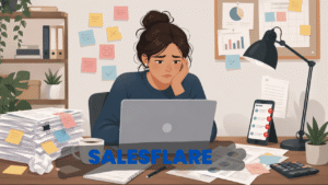 "Small business owner overwhelmed by manual sales tracking without a CRM for small business automation"