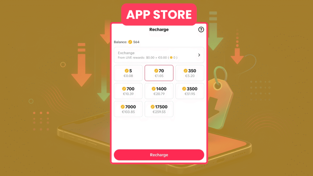 Split screen showing app store 30% fee vs cheaper web browser coin purchase